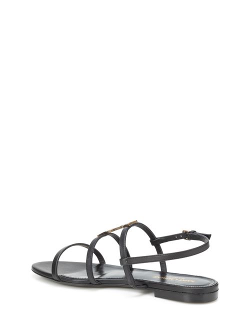 Flat sandals with Cassandra monogram SAINT LAURENT | 652758BDATT1000